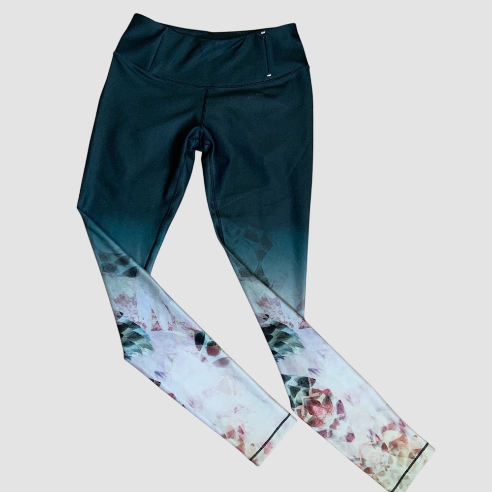 CALIA by Carrie Underwood Ombre Black to Floral Leggings